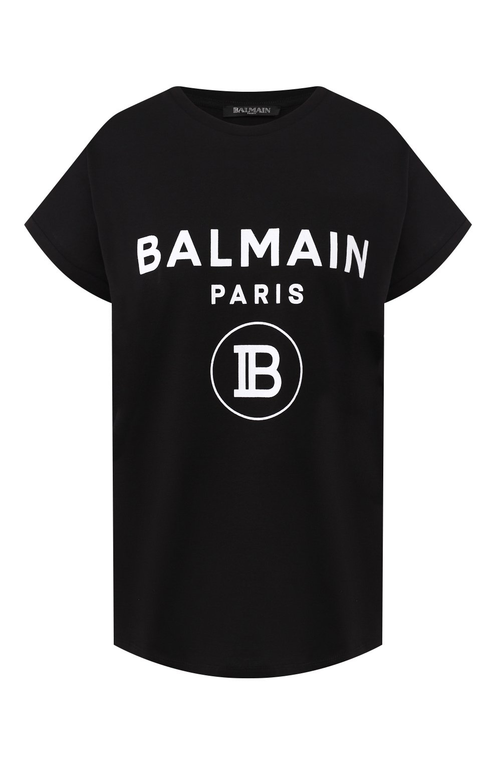 Хлопковая футболка BALMAIN черного цвета по цене 29950 руб., арт. SF11367/I193, фото 1 Хлопковая футболка BALMAIN, арт. SF11367/I193, фото 1