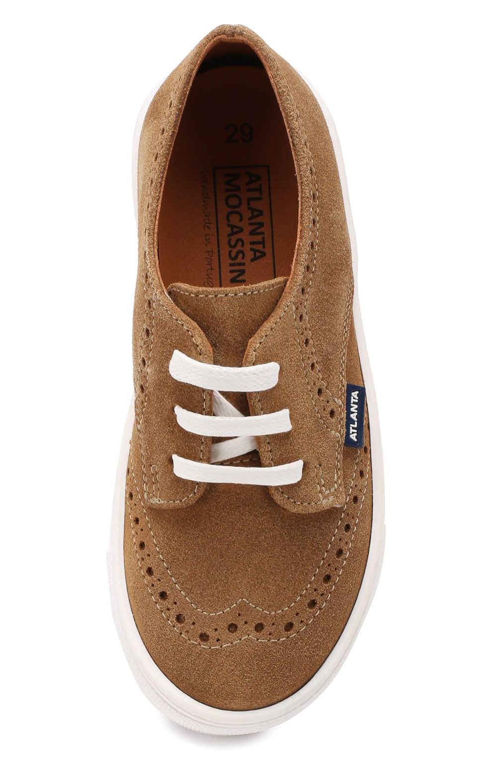 Кожаные кеды с брогированием ATLANTA MOCASSIN, арт. 9AB8AC528T4UTT/28-34, фото 4