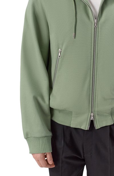 Хлопковая толстовка DRIES VAN NOTEN светло-зеленого цвета по цене 86500 руб., арт. 021138/3611, фото 5 Хлопковая толстовка DRIES VAN NOTEN, арт. 021138/3611, фото 5