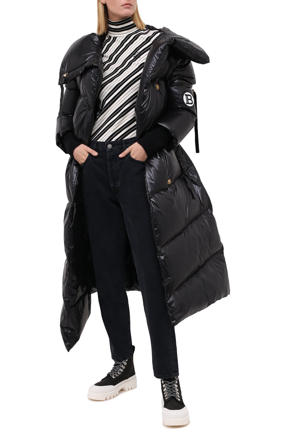 Пуховик BALMAIN черного цвета по цене 549500 руб., арт. UF19441/X349, фото 3 Пуховик BALMAIN, арт. UF19441/X349, фото 3
