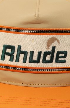 Мужская бейсболка RHUDE бежевого цвета, арт. RHSS23HA32989309 | Фото 4 (Материал: Текстиль, Синтетический материал; Материал сплава: Проставлено; Нос: Не проставлено)