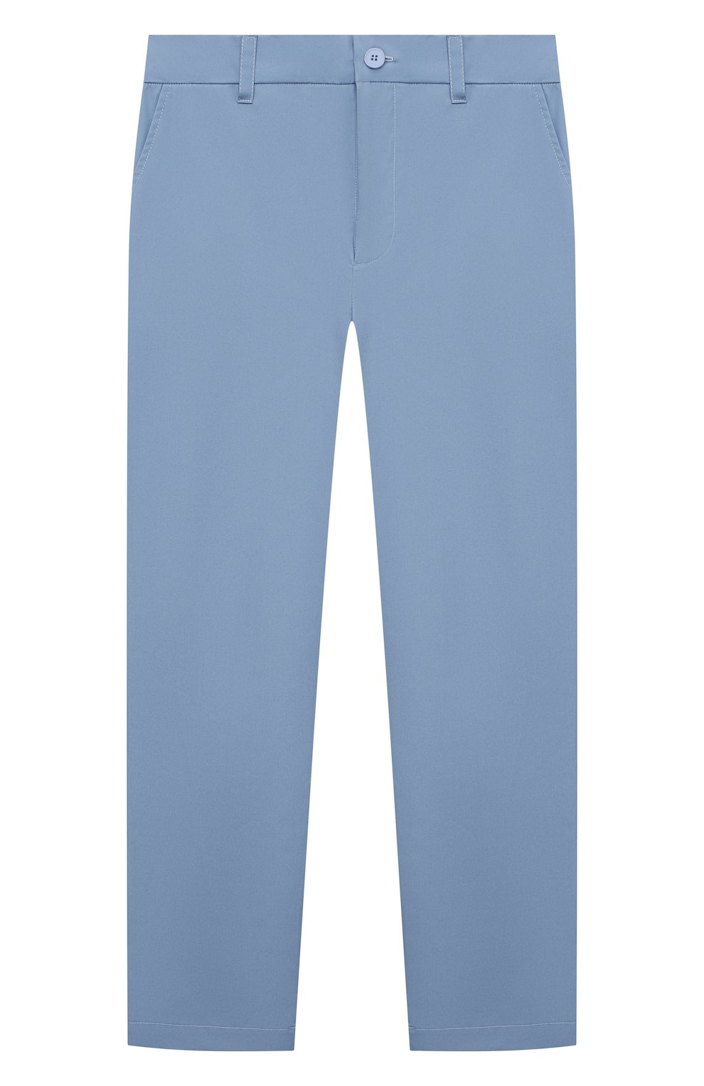 Хлопковые брюки ZHANNA & ANNA голубого цвета по цене 8000 руб., арт. ZAOZ00000196, фото 1 Хлопковые брюки ZHANNA & ANNA, арт. ZAOZ00000196, фото 1