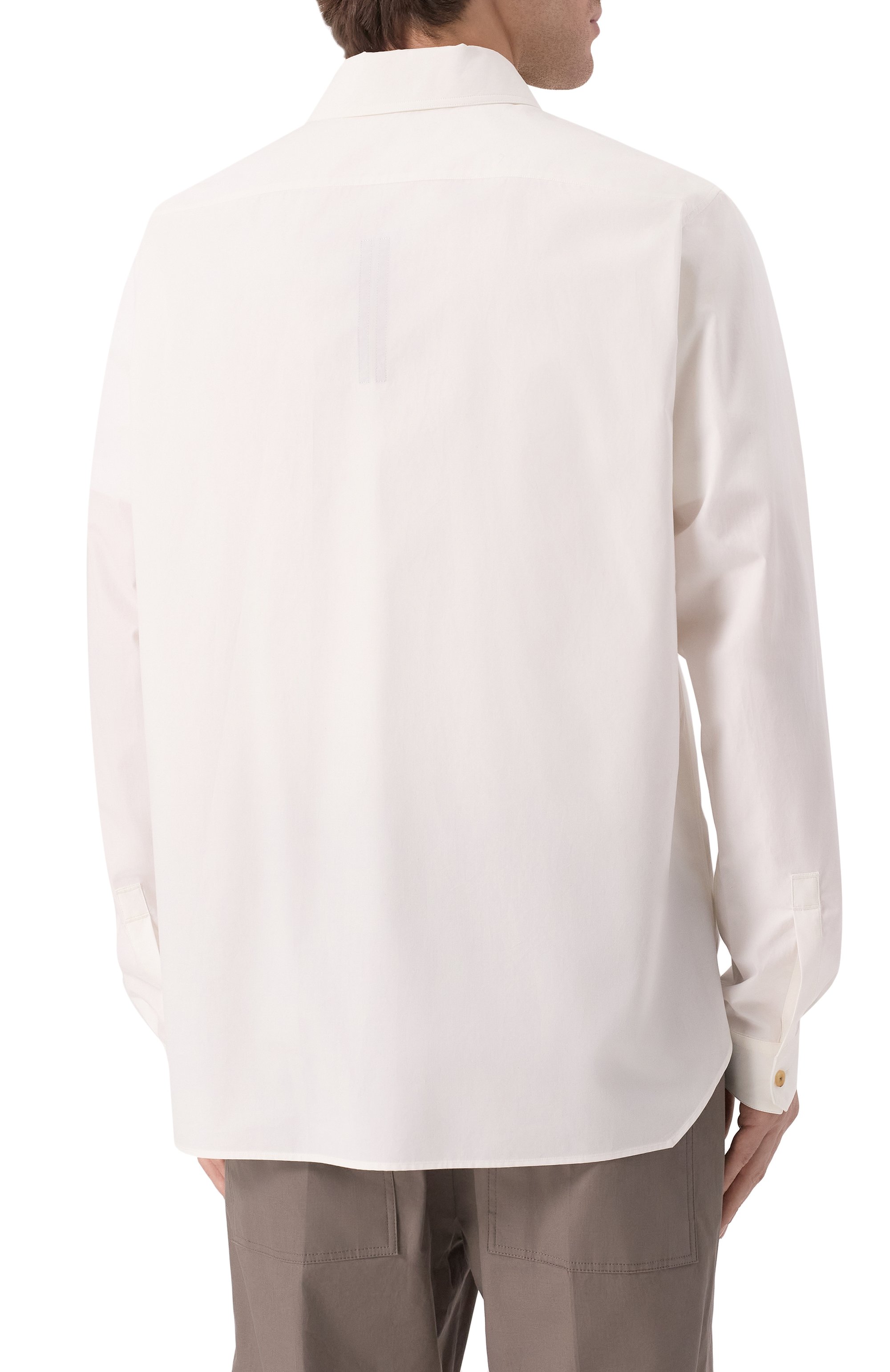 Хлопковая рубашка RICK OWENS, арт. RU01E5291/P, фото 4