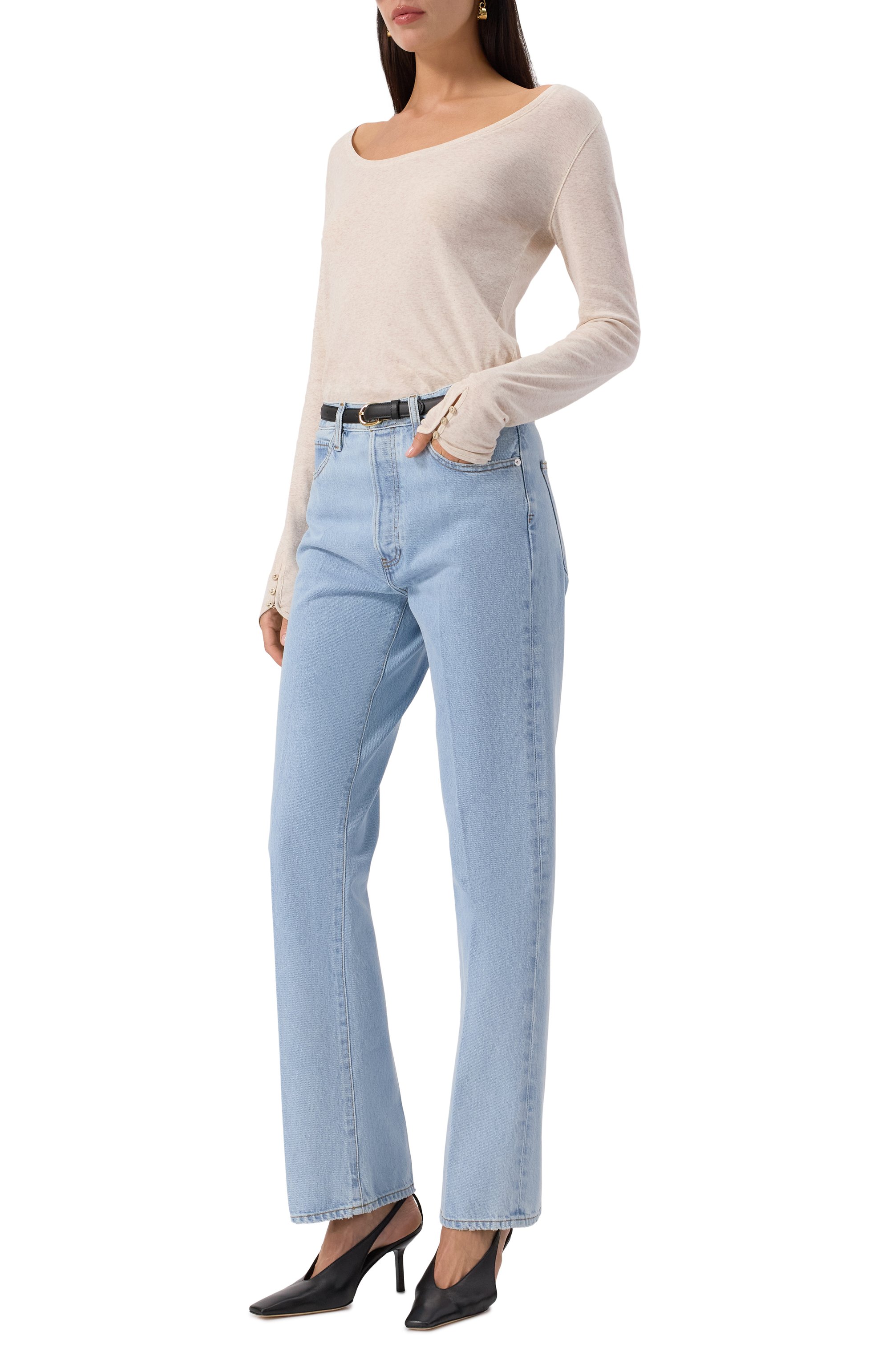 Лонгслив из хлопка и вискозы BOSS ORANGE, арт. 50542107, фото 2