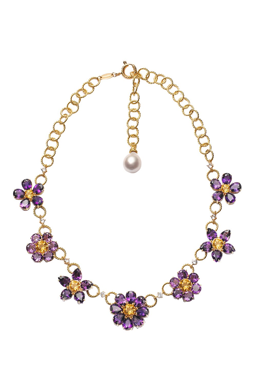 Колье DOLCE & GABBANA бесцветного цвета по цене 2730000 руб., арт. WNFI1G WAM01 Z0000, фото 1 Колье DOLCE & GABBANA, арт. WNFI1G WAM01 Z0000, фото 1