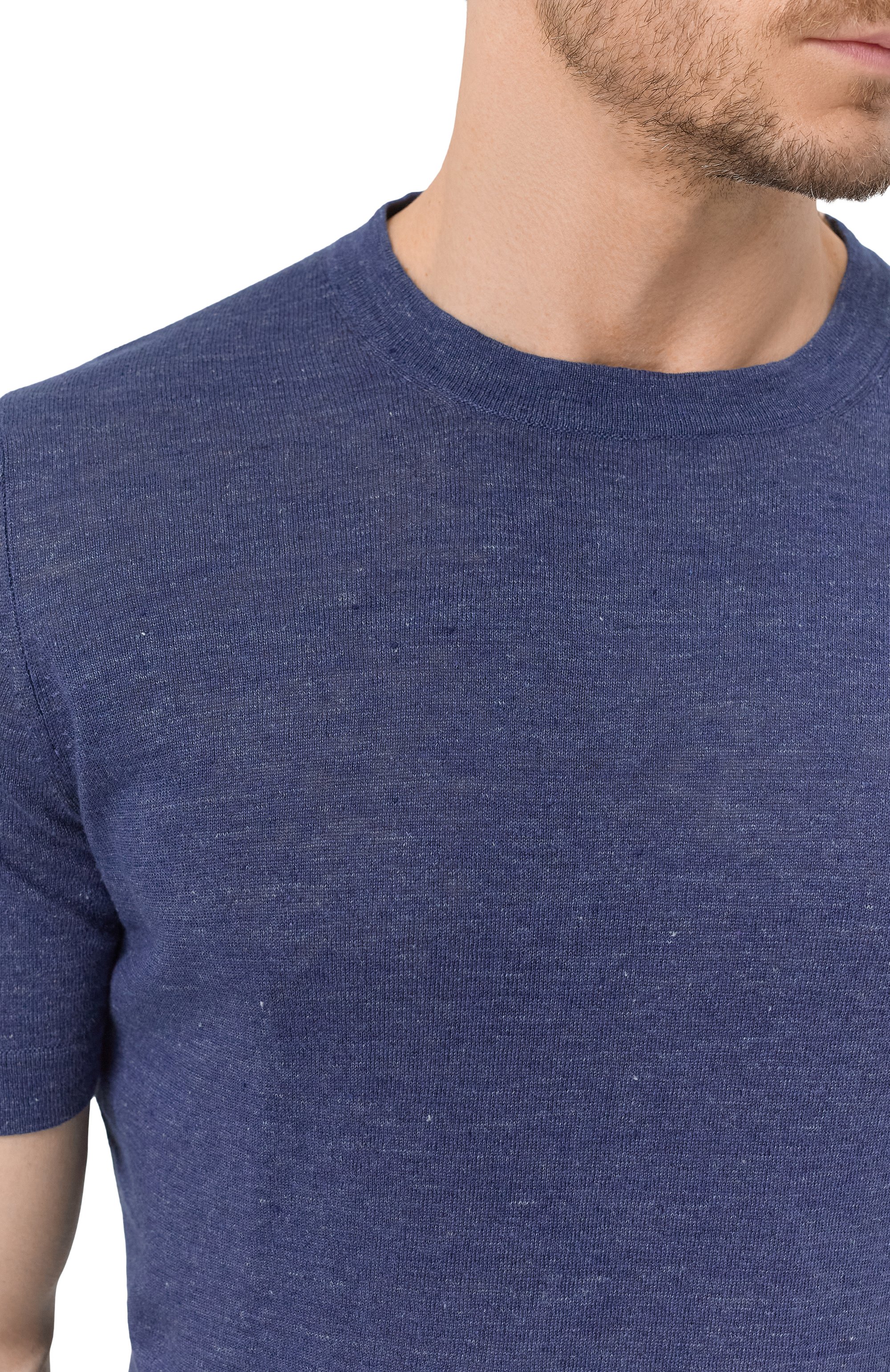 Футболка изо льна и хлопка BRUNELLO CUCINELLI, арт. M2L00340, фото 5