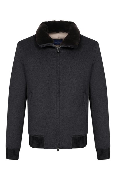 Мужской бомбер с воротником из бобра ANDREA CAMPAGNA, арт. M0D.TIBERI0/ZEUS_SET