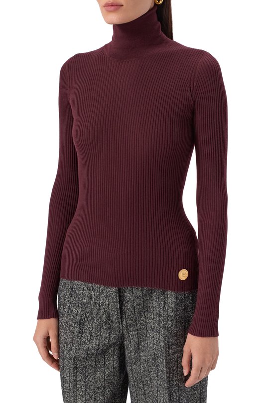 Кашемировая водолазка Dolce & Gabbana FXW67T/JBW0G Бордовый  FXW67T/JBW0G Фото 3