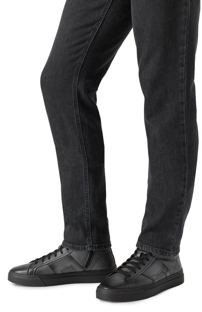 Кожаные кеды gloria SANTONI, арт. MBGG22025NE0RG0N, фото 3