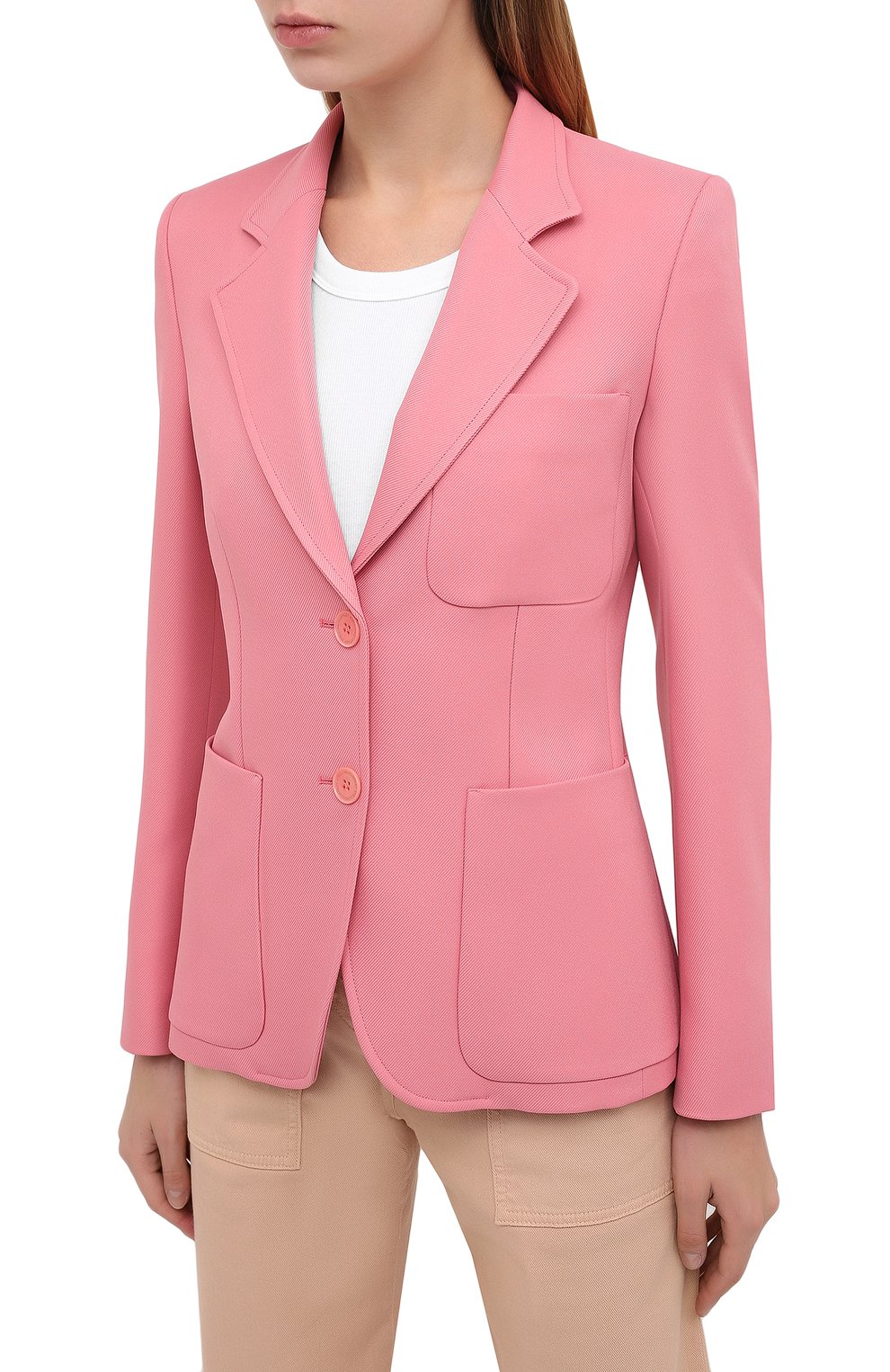 Жакет STELLA MCCARTNEY розового цвета по цене 107500 руб., арт. 601902/S0A36, фото 4 Жакет STELLA MCCARTNEY, арт. 601902/S0A36, фото 4