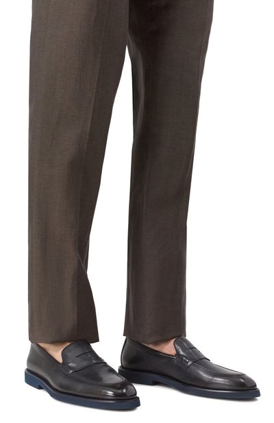 Кожаные пенни-лоферы DOUCAL'S, арт. DU3294SAL0UF188B, фото 3