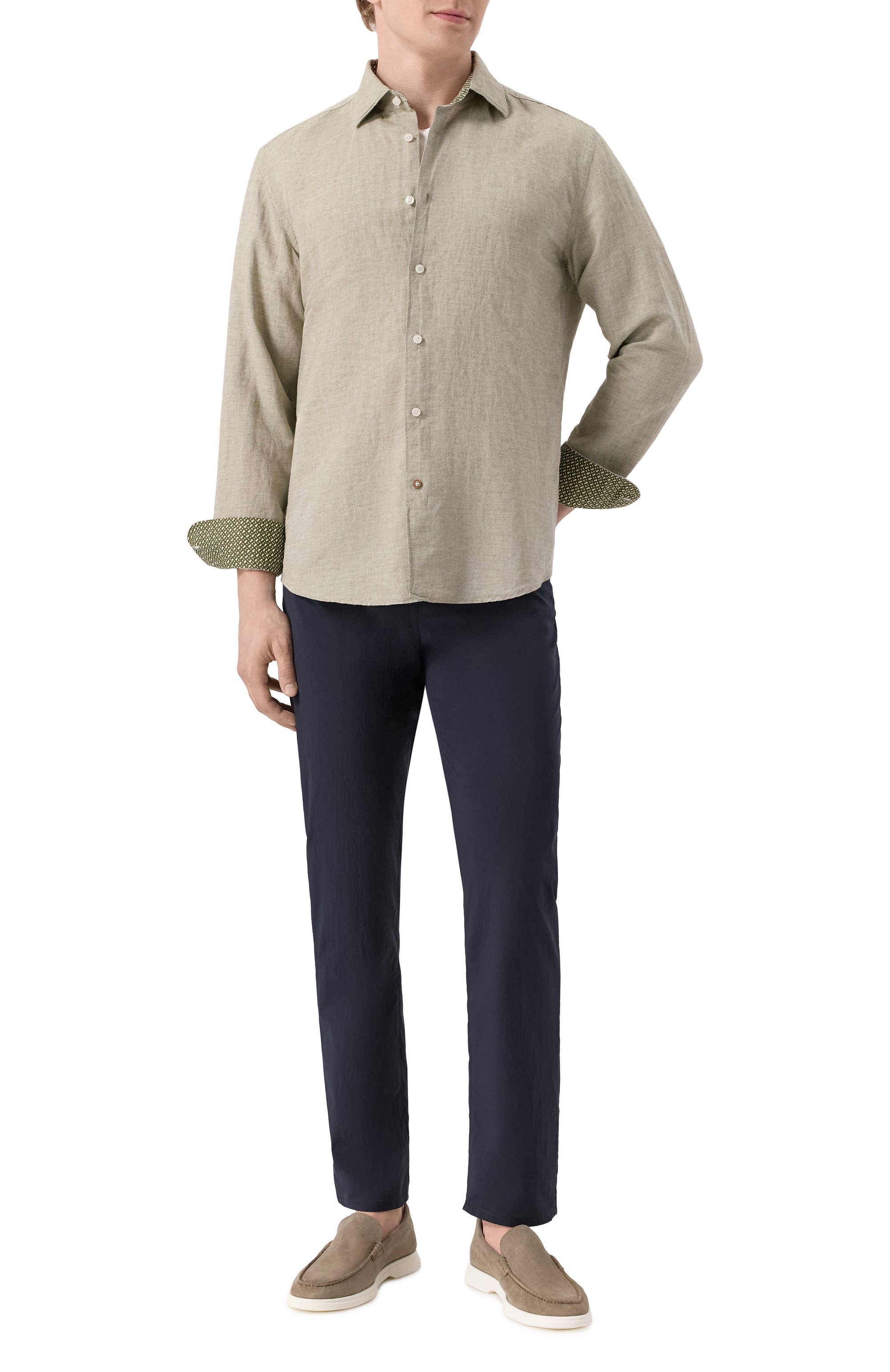 Рубашка изо льна и хлопка BOSS, арт. 50539531, фото 2