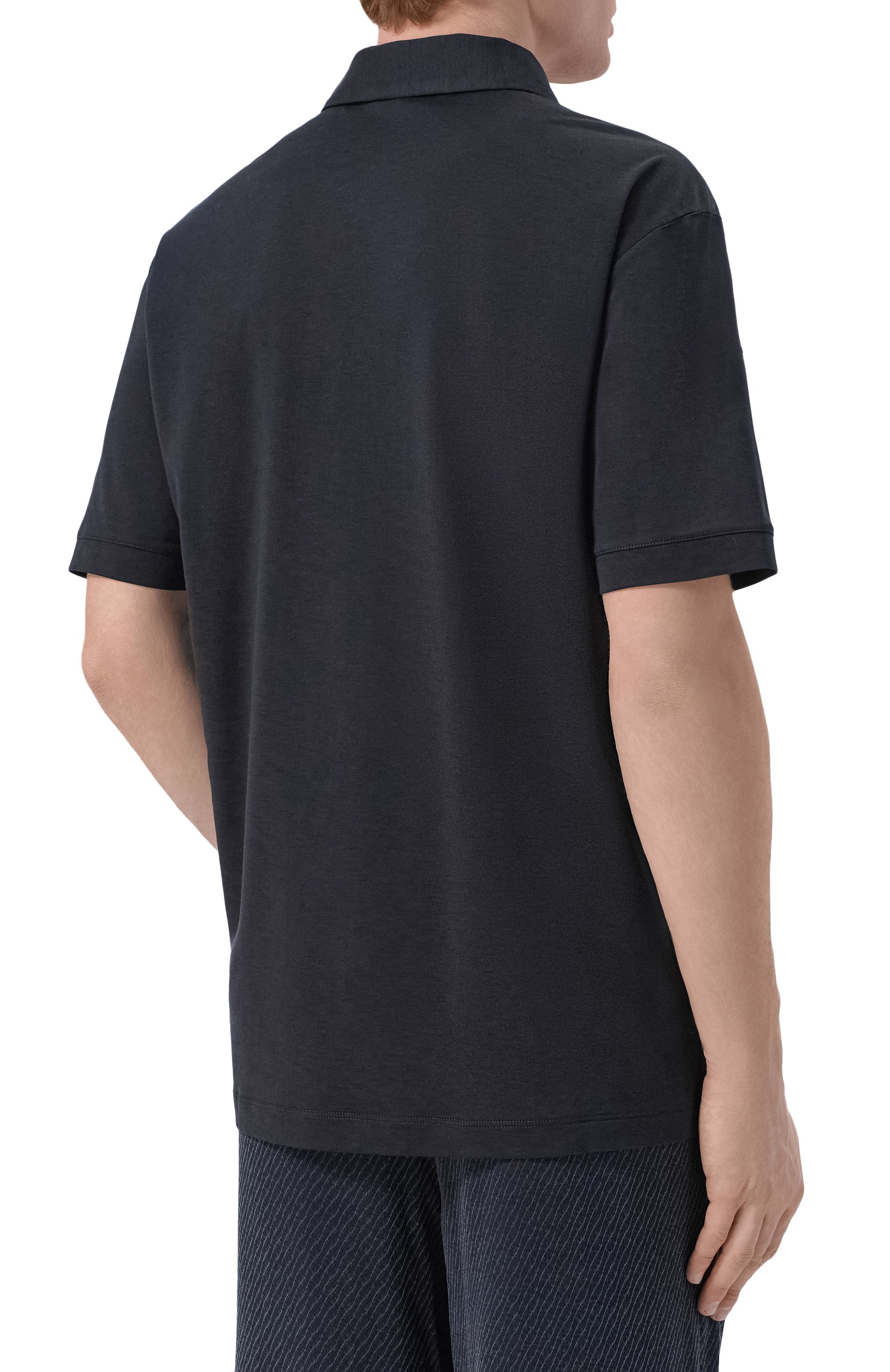 Поло из шелка и хлопка GIORGIO ARMANI, арт. GM003038/TE20001, фото 4