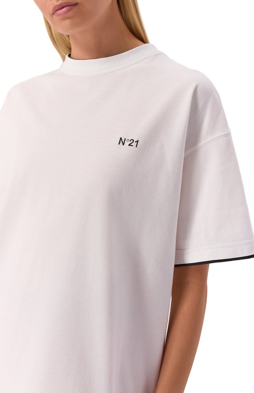 Хлопковая футболка N21 F072/4096 Белый  F072/4096 Фото 5