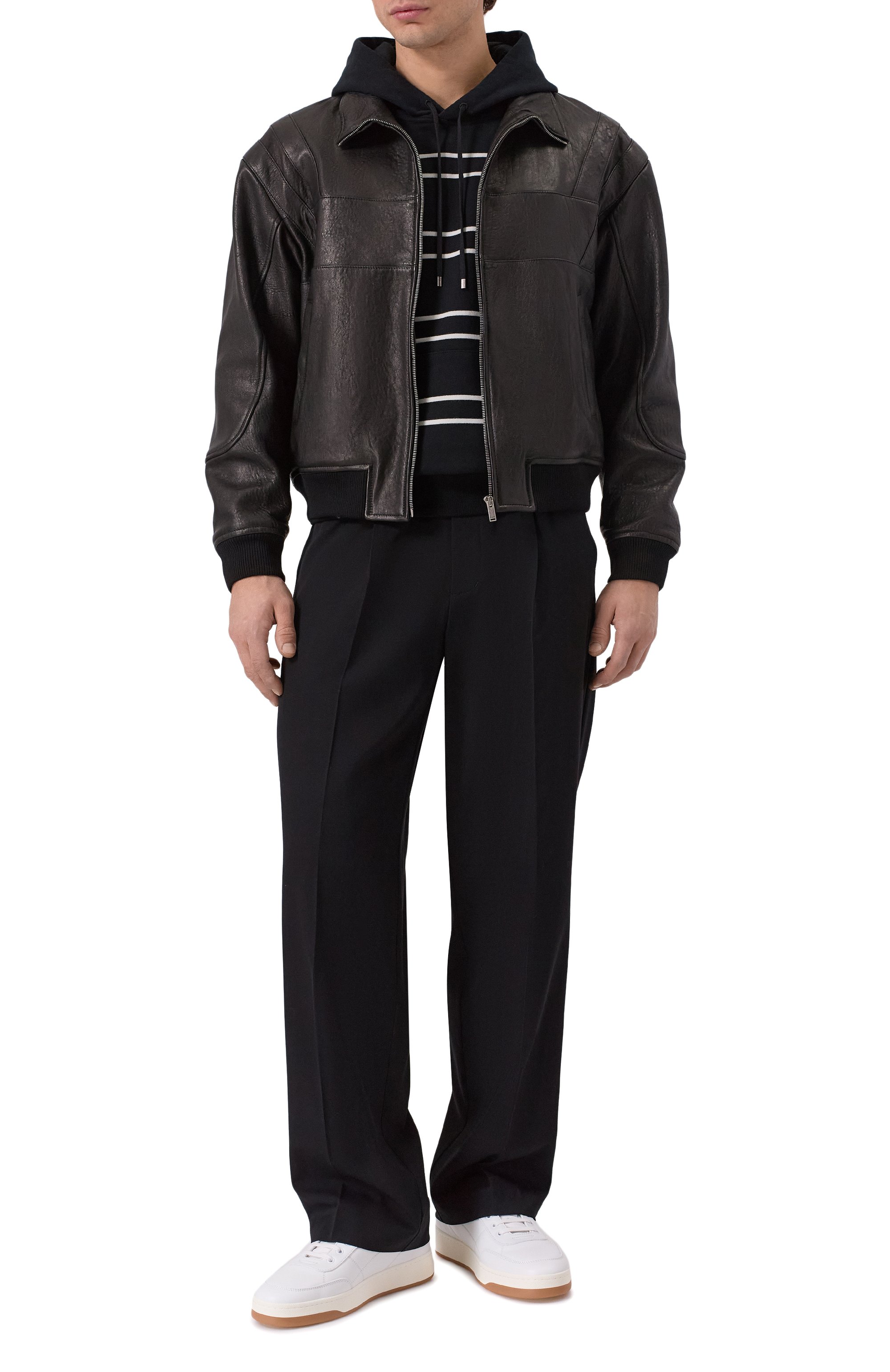 Кожаный бомбер SAINT LAURENT, арт. 821041/YCNF2, фото 2