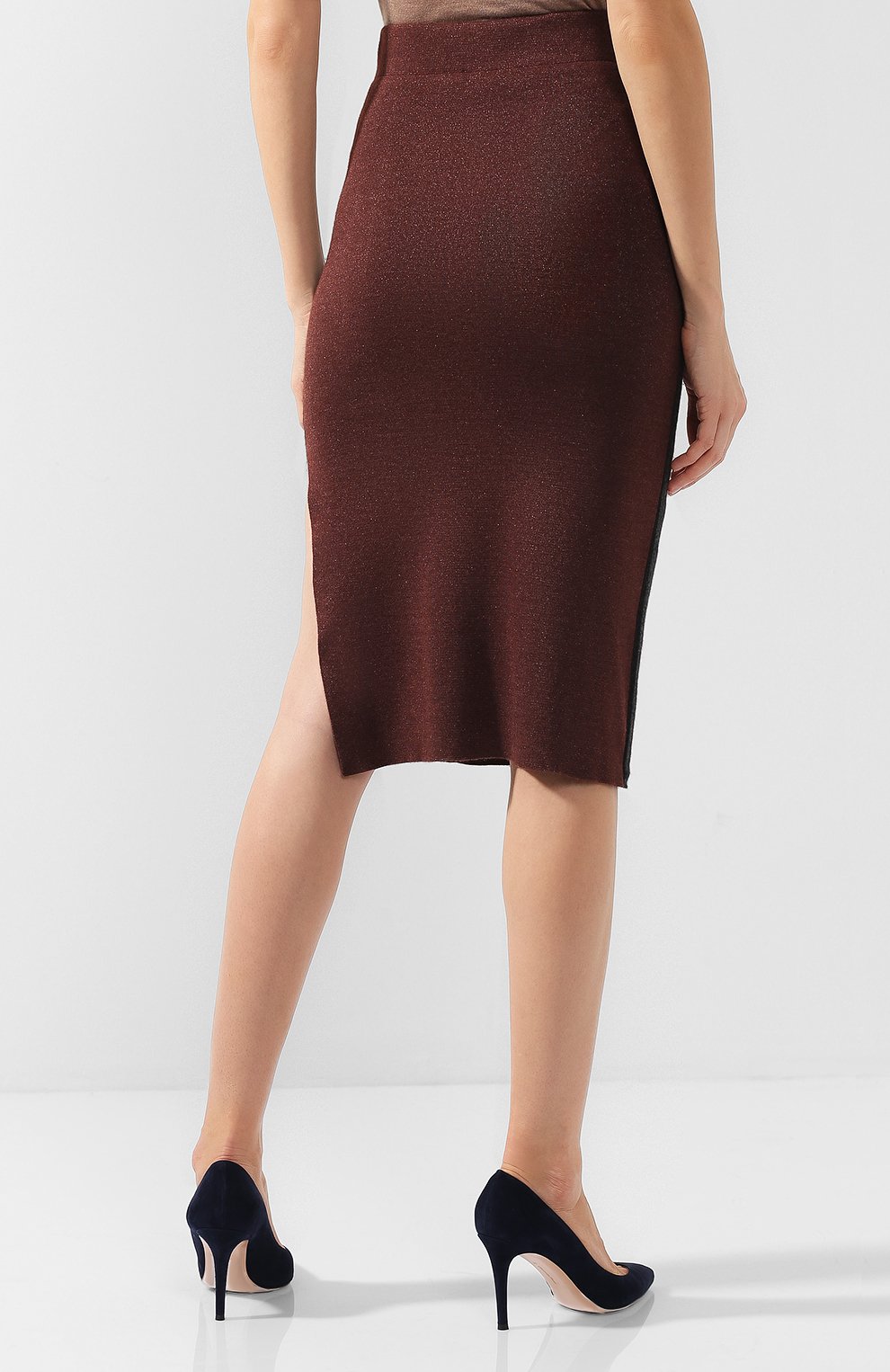 Юбка-карандаш из смеси кашемира и шелка BRUNELLO CUCINELLI, арт. M41821479, фото 4