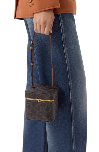 Сумка triomphe CELINE коричневого цвета по цене 454000 руб., арт. 12423/2L52, фото 2 Сумка triomphe CELINE, арт. 12423/2L52, фото 2