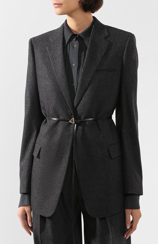 Жакет из смеси шерсти и кашемира Bottega Veneta 606463/VKIA0 Серый  606463/VKIA0 Фото 3