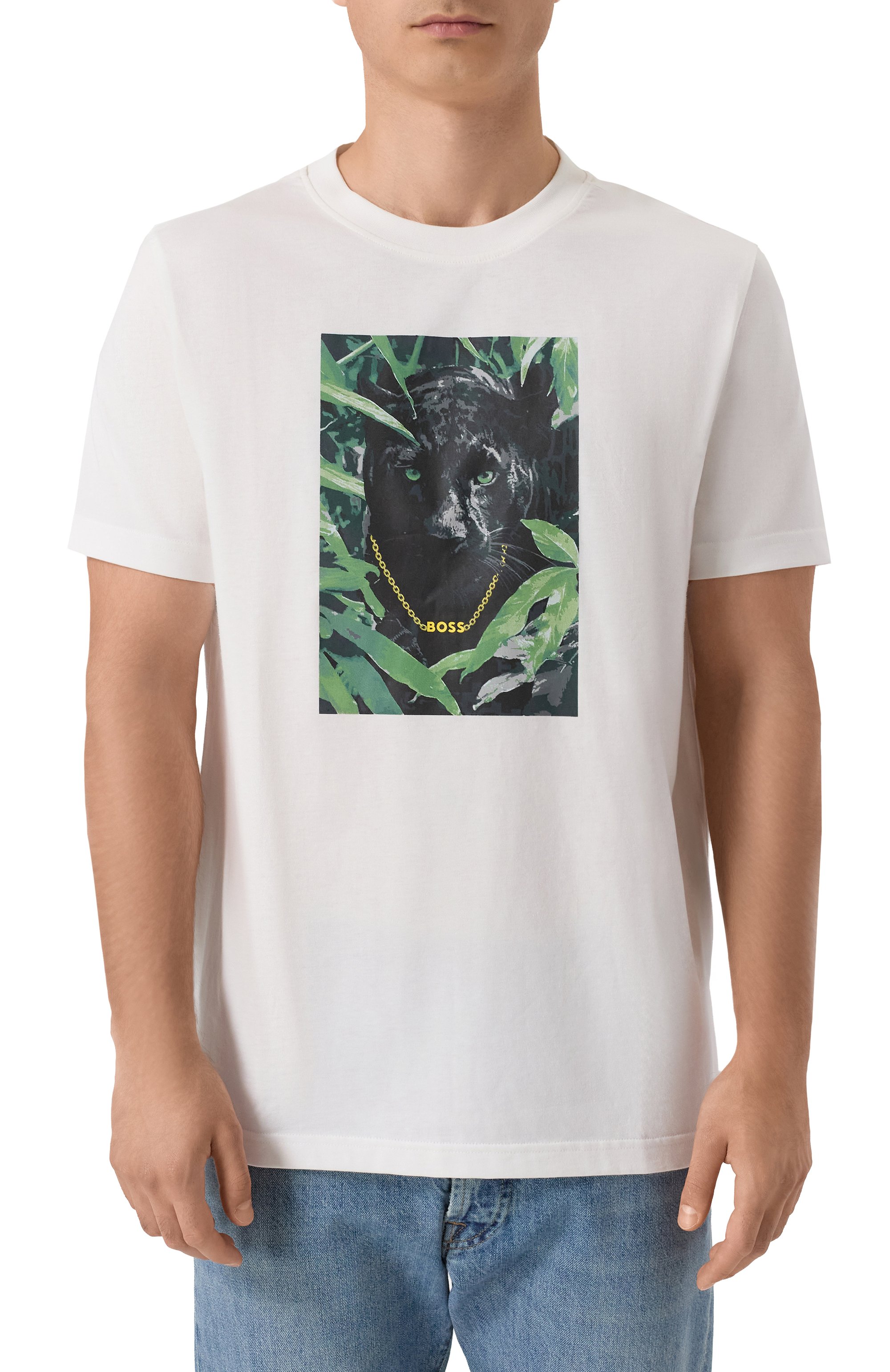 Хлопковая футболка BOSS ORANGE, арт. 50546362, фото 3