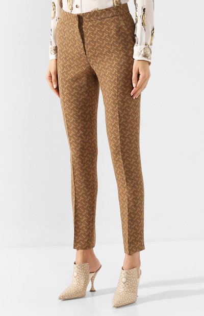 Шелковые брюки BURBERRY, арт. 8017247, фото 3
