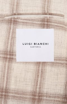 Пиджак изо льна и шерсти LUIGI BIANCHI, арт. 2403/52077, фото 8