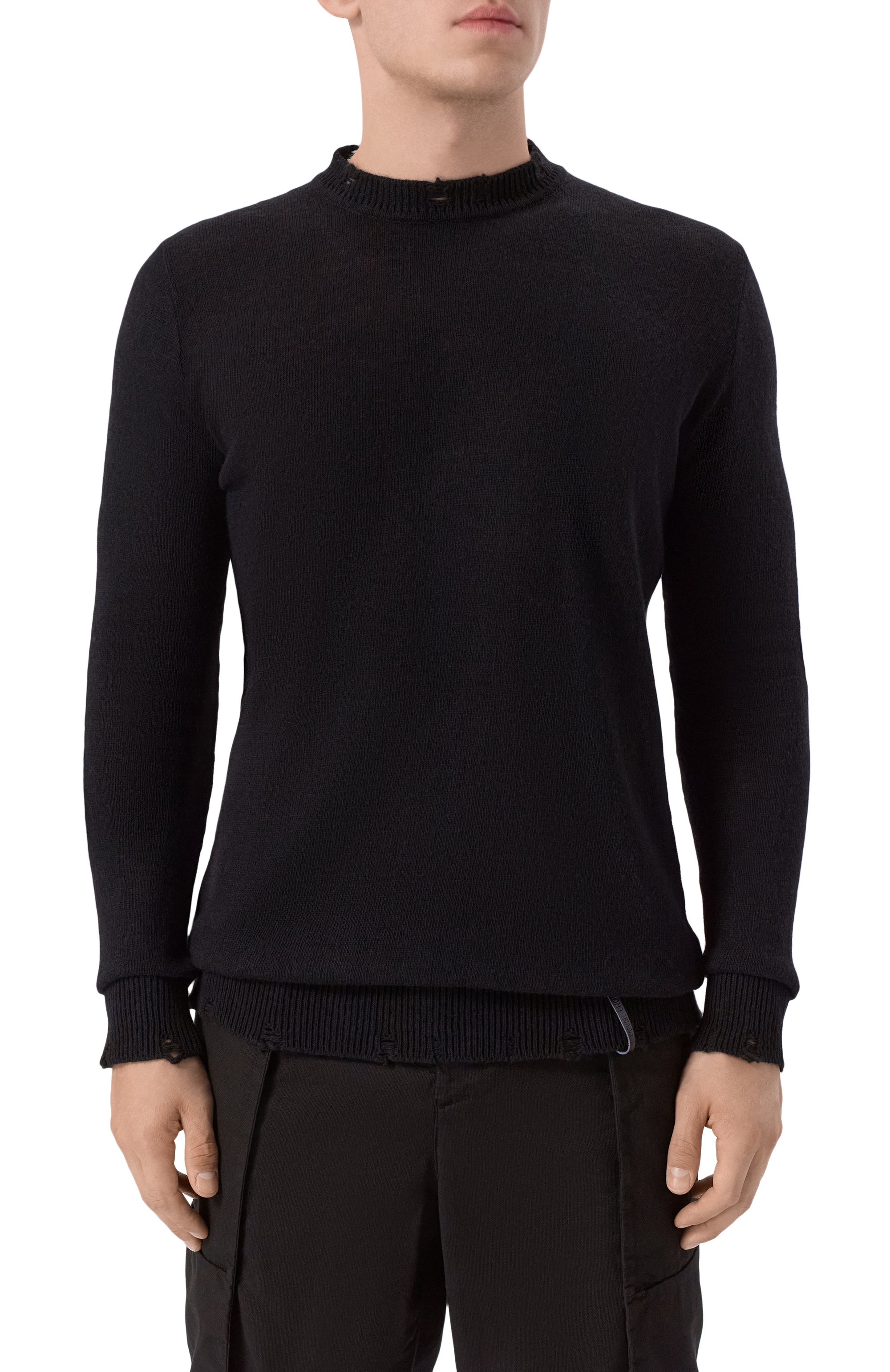 Джемпер из шерсти и вискозы NEVER ENOUGH черного цвета по цене 32800 руб., арт. MKN080, фото 3 Джемпер из шерсти и вискозы NEVER ENOUGH, арт. MKN080, фото 3