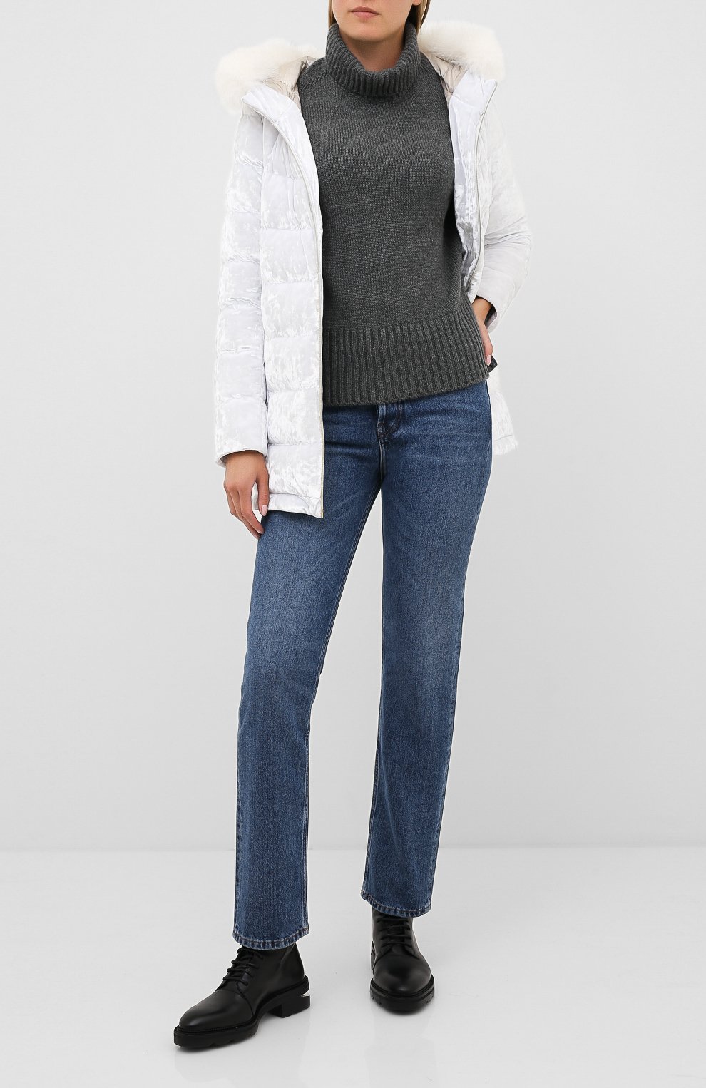 Пуховик с отделкой мехом HERNO, арт. PI061DR/15357S, фото 2