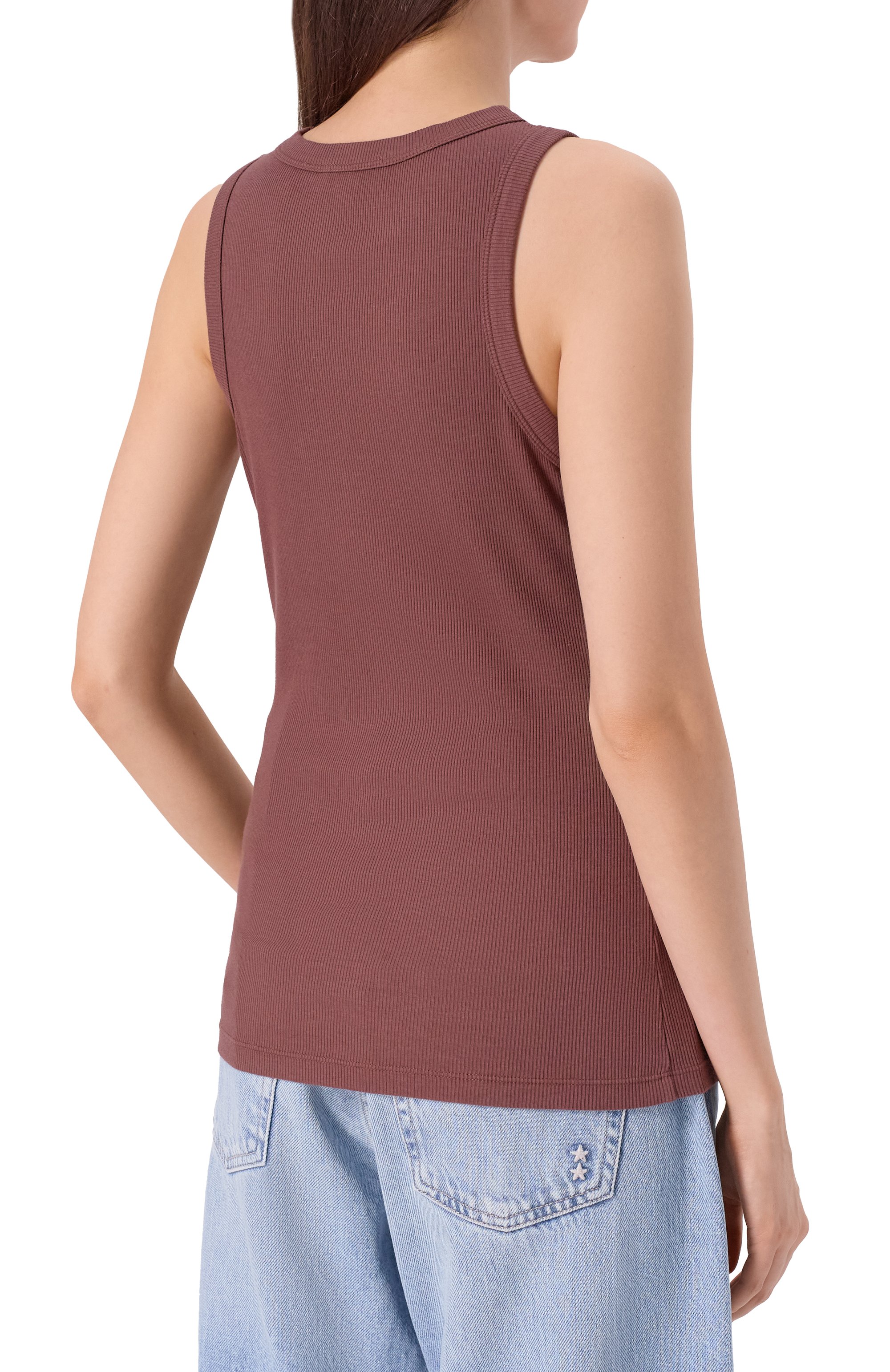 Майка ADDICTED коричневого цвета по цене 10330 руб., арт. FT2316, фото 4 Майка ADDICTED, арт. FT2316, фото 4