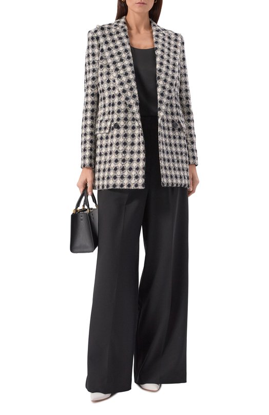 Твидовый жакет Nina Ricci 25ACVE010/W00362 Чёрно-белый  25ACVE010/W00362 Фото 2