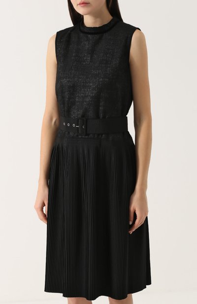 Платье-миди с плиссированной юбкой и поясом MONCLER, арт. C2-093-68102-80-549L2, фото 3