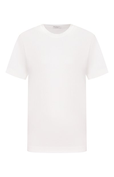 Женская хлопковая футболка BRUNELLO CUCINELLI, арт. M0T81BI100