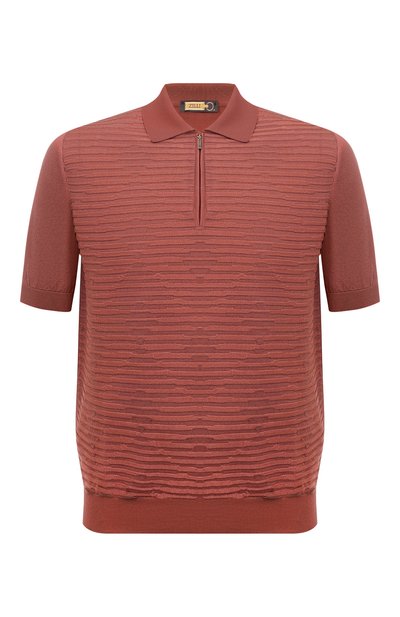 Мужская поло из шелка и хлопка ZILLI, арт. MBZ-PZ082-0PTI1/MC01