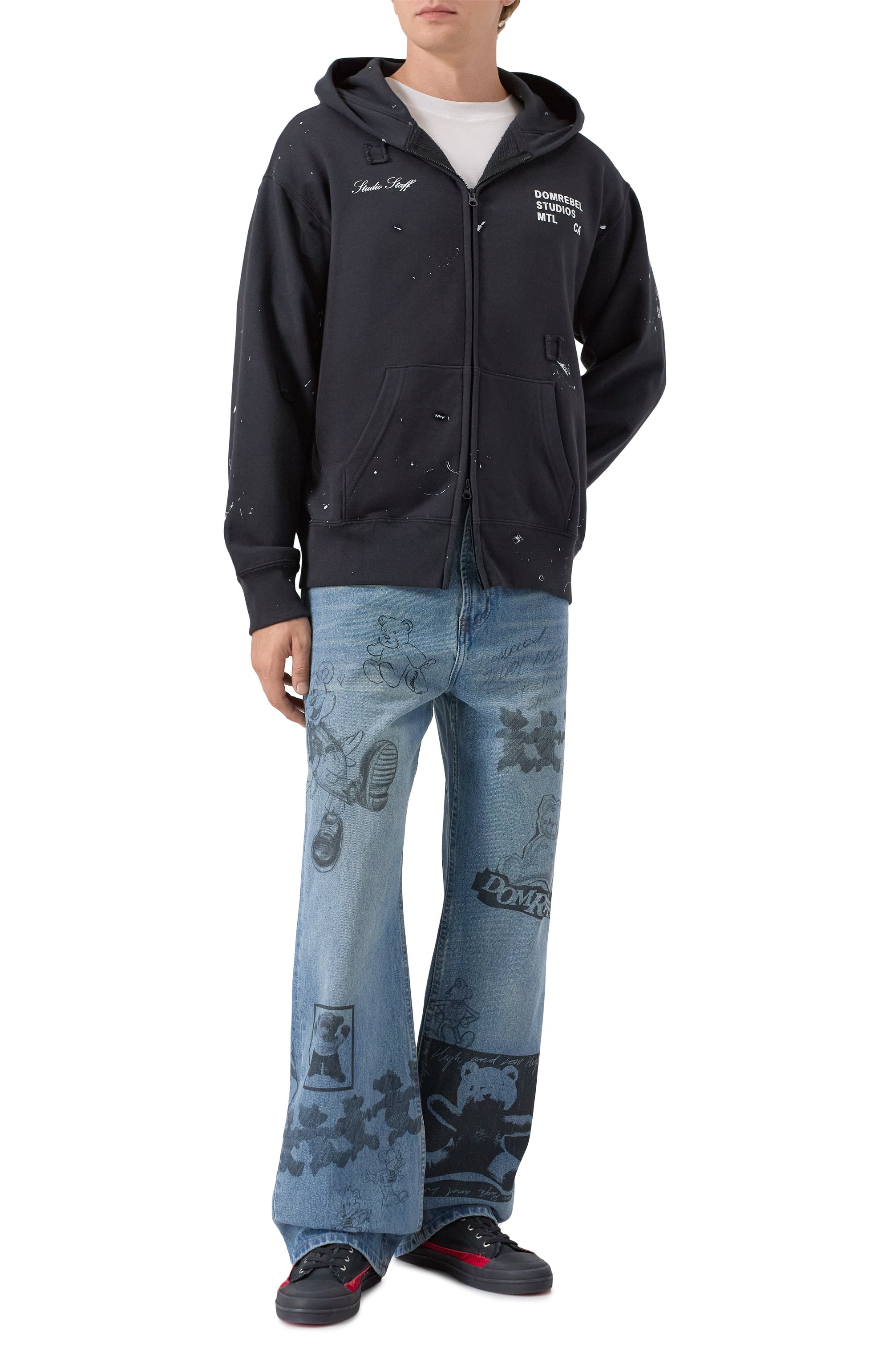 Хлопковая толстовка DOMREBEL, арт. M STAFF ZIP H00DIE, фото 2