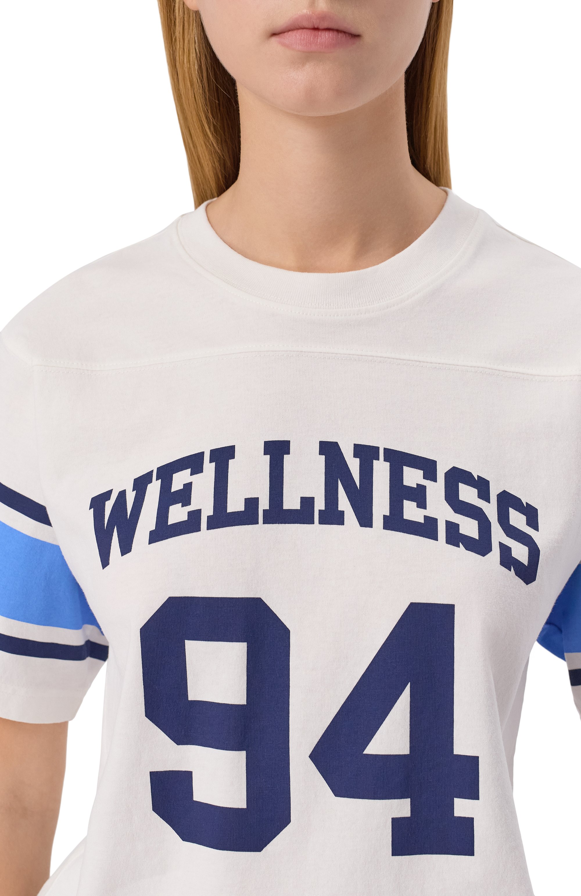 Хлопковая футболка SPORTY AND RICH, арт. T0039620037WH01, фото 5