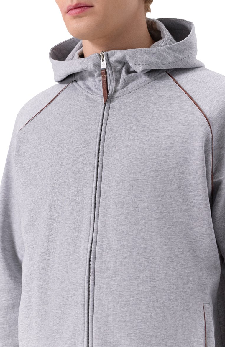 Хлопковая толстовка BRUNELLO CUCINELLI, арт. MW8639085G, фото 1
