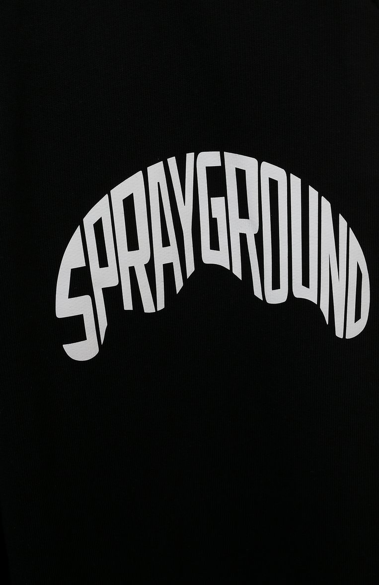 Детские хлопковые джоггеры SPRAYGROUND черного цвета, арт. SPY1013BLK | Фото 3 (Нос: Не проставлено; Материал внешний: Хлопок; Материал сплава: Проставлено; Мальчики Кросс-КТ: Джоггеры-одежда; Ростовка одежда: 10 - 11 лет | 140 - 146см, 16 лет | 164 см, 8 лет | 128 см, 13 - 15 лет | 158 см, 12 лет | 152 см)