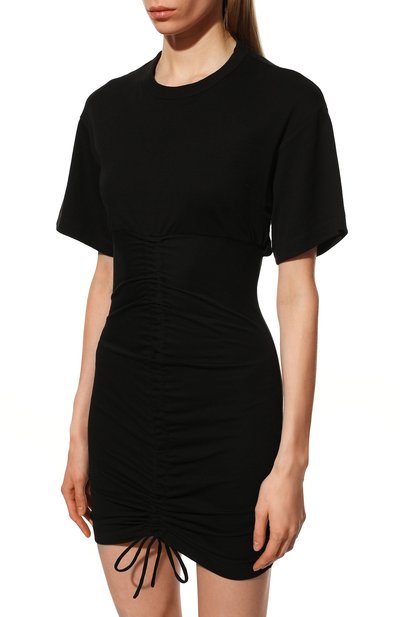 Хлопковое платье MSGM черного цвета по цене 28200 руб., арт. 3341MDA61X 227624, фото 3 Хлопковое платье MSGM, арт. 3341MDA61X 227624, фото 3