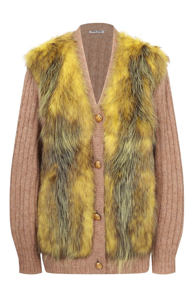 Шерстяной кардиган MIU MIU, арт. MMC060-1PIL-F0040, фото 1