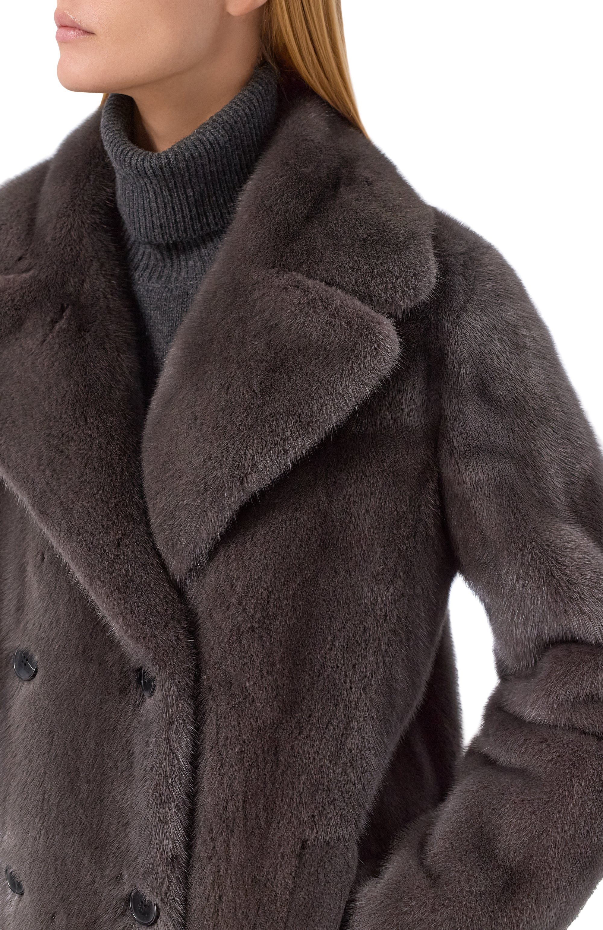 Шуба из норки YVES SALOMON, арт. 26WYM30881VMLX, фото 5