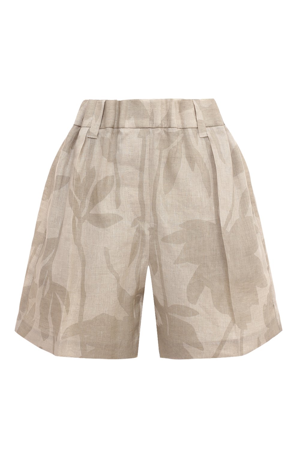 Льняные шорты BRUNELLO CUCINELLI бежевого цвета по цене 99500 руб., арт. MB650B1376, фото 1 Льняные шорты BRUNELLO CUCINELLI, арт. MB650B1376, фото 1