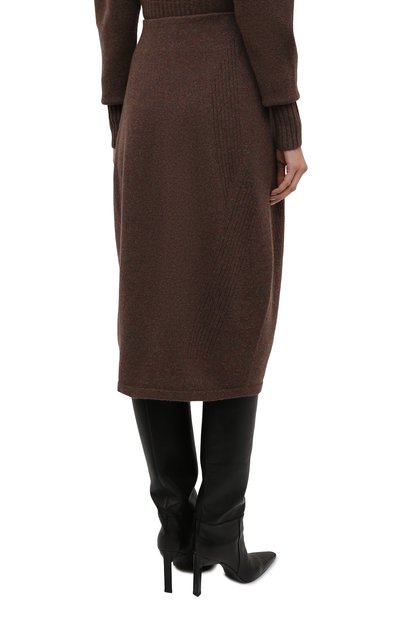Юбка из шерсти и кашемира LOW CLASSIC коричневого цвета по цене 34250 руб., арт. L0W21FW_KN06BR, фото 4 Юбка из шерсти и кашемира LOW CLASSIC, арт. L0W21FW_KN06BR, фото 4