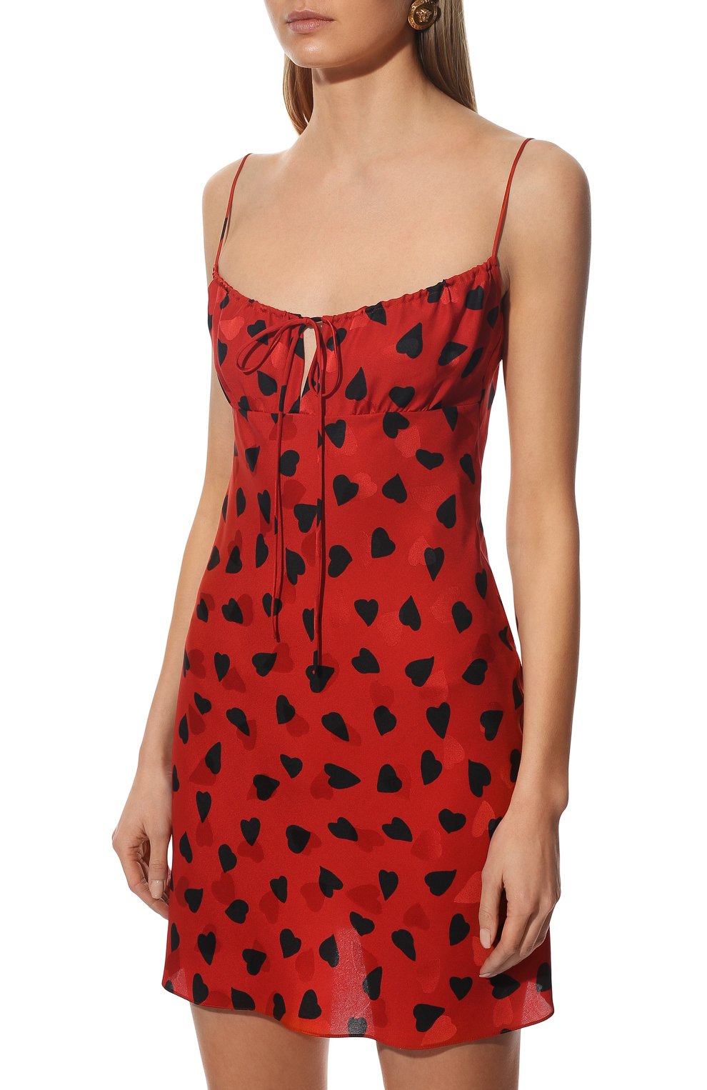 Шелковое платье SAINT LAURENT, арт. 666217/Y3E33, фото 3