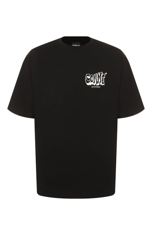 Хлопковая футболка Comme des Fuckdown CFABW01516 Чёрный CFABW01516