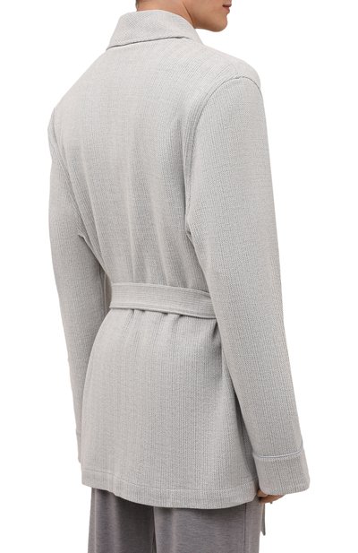 Халат из хлопка и шерсти ZEGNA, арт. N6H651230, фото 4