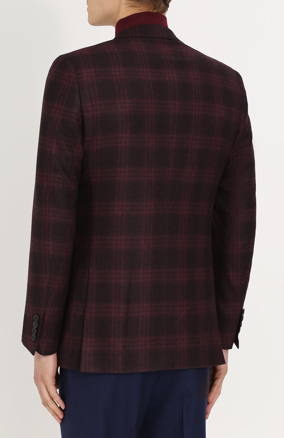 Однобортный пиджак из смеси шерсти и кашемира BRIONI бордового цвета по цене 526000 руб., арт. RG00/0630P/BRUNIC0/2, фото 4 Однобортный пиджак из смеси шерсти и кашемира BRIONI, арт. RG00/0630P/BRUNIC0/2, фото 4
