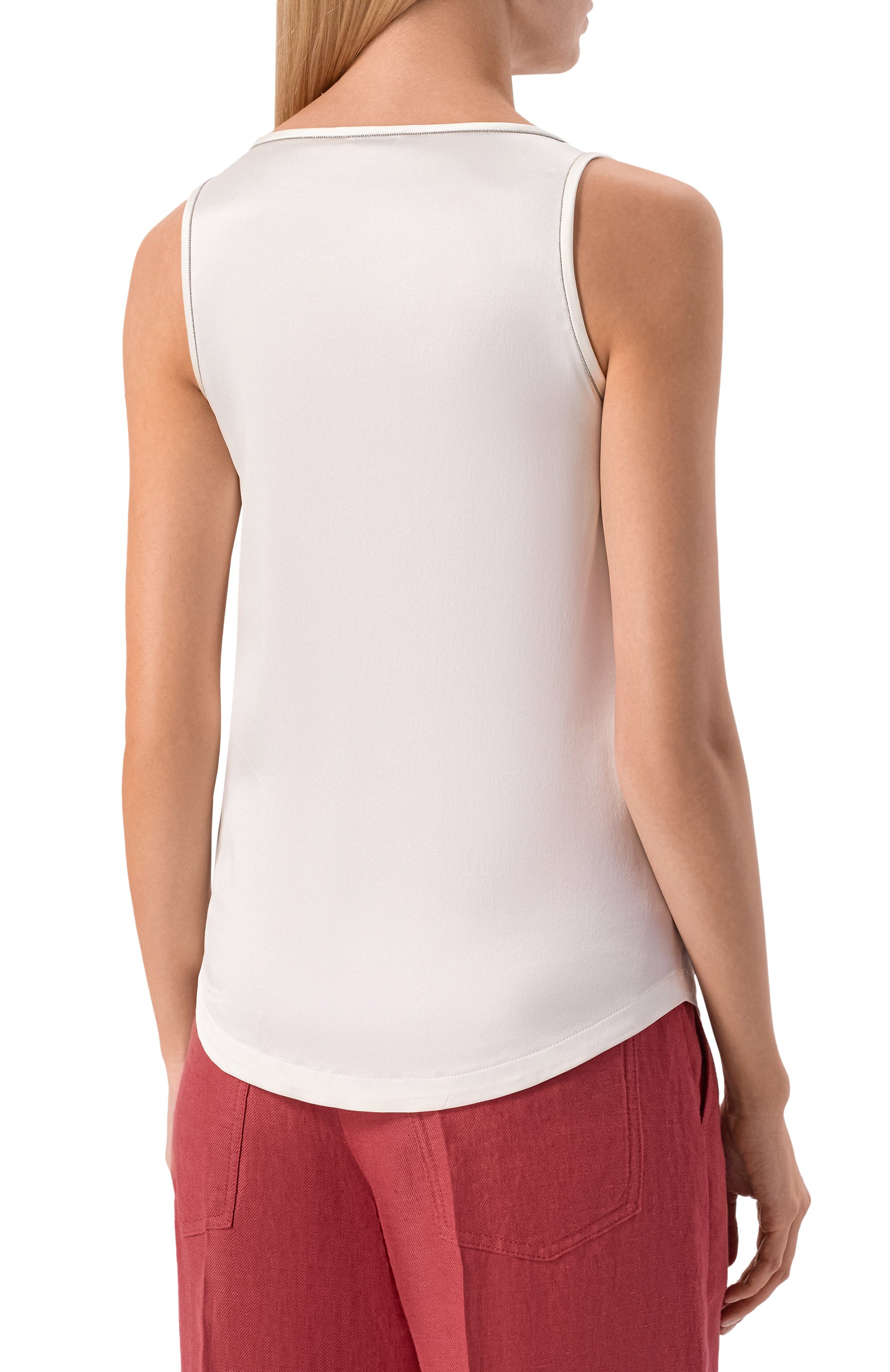 Атласный топ BRUNELLO CUCINELLI, арт. M0C59DE330, фото 4