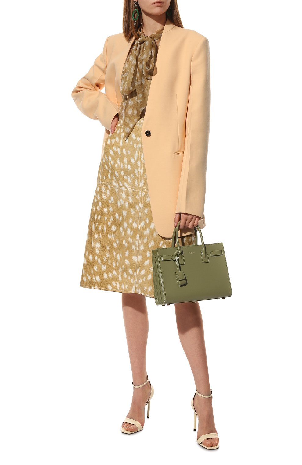 Сумка sac de jour baby SAINT LAURENT светло-зеленого цвета по цене 385000 руб., арт. 421863/02G9W, фото 3 Сумка sac de jour baby SAINT LAURENT, арт. 421863/02G9W, фото 3