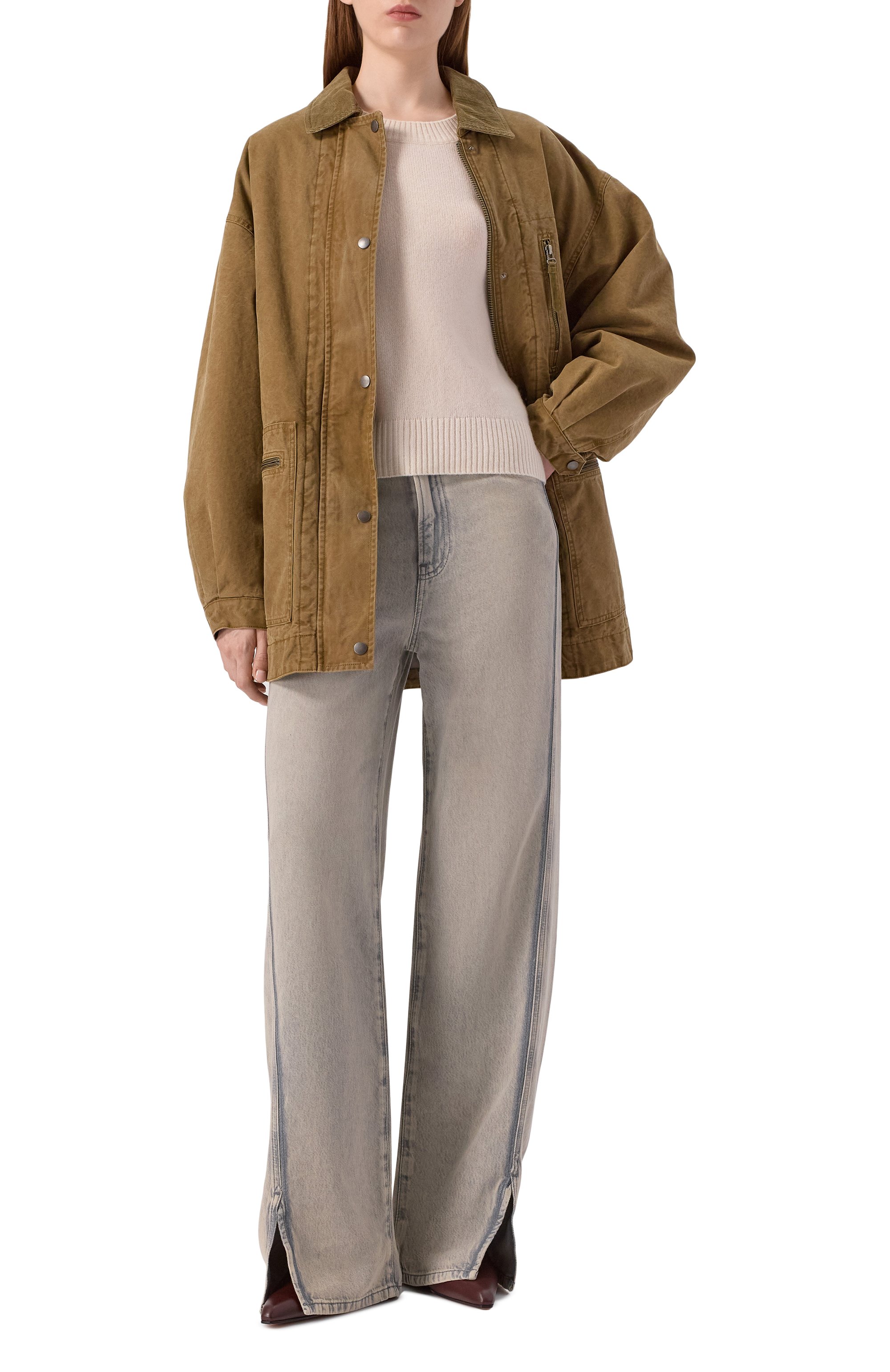 Джинсы BOSS ORANGE серого цвета по цене 21550 руб., арт. 50542436, фото 2 Джинсы BOSS ORANGE, арт. 50542436, фото 2