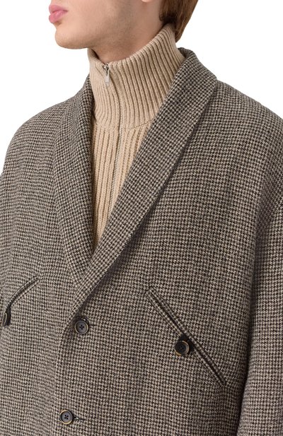 Пальто изо льна и шерсти UMA WANG серого цвета по цене 231500 руб., арт. UM8501, фото 5 Пальто изо льна и шерсти UMA WANG, арт. UM8501, фото 5