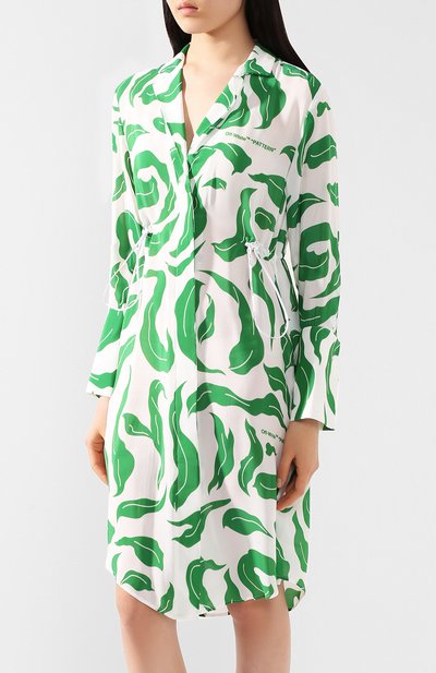 Платье из смеси вискозы и шелка OFF-WHITE, арт. 0WDB217R20H150900140, фото 3